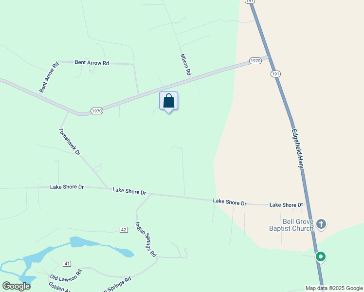 map of restaurants, bars, coffee shops, grocery stores, and more near 53 Little Tepee Lane in Aiken