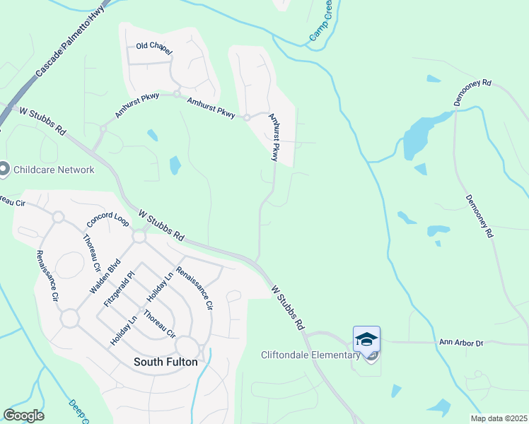 map of restaurants, bars, coffee shops, grocery stores, and more near 115 Sandalin Lane in Atlanta