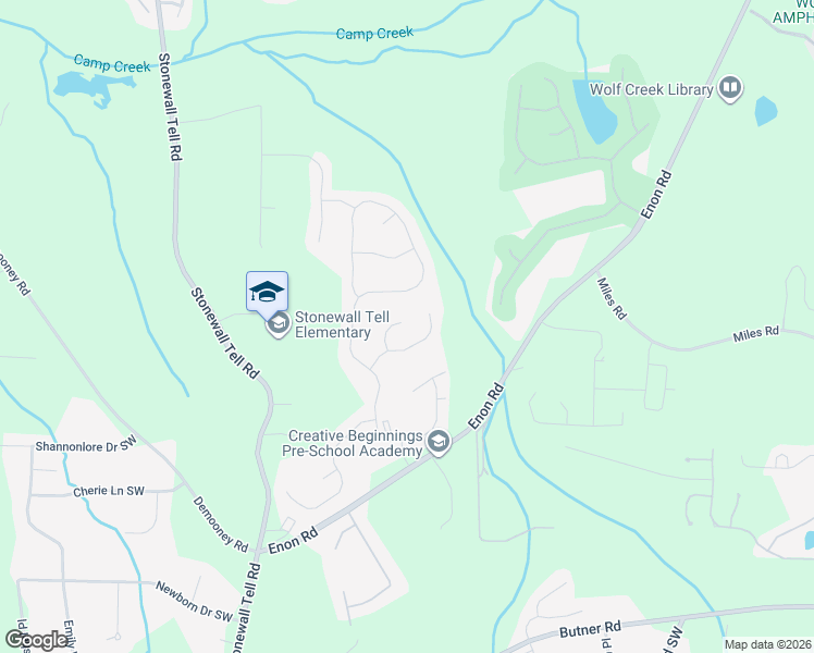 map of restaurants, bars, coffee shops, grocery stores, and more near 3330 Sequoia Avenue in Atlanta