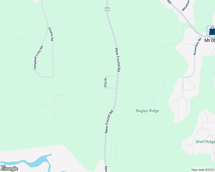 map of restaurants, bars, coffee shops, grocery stores, and more near 5424 Etta Drive in Mount Olive