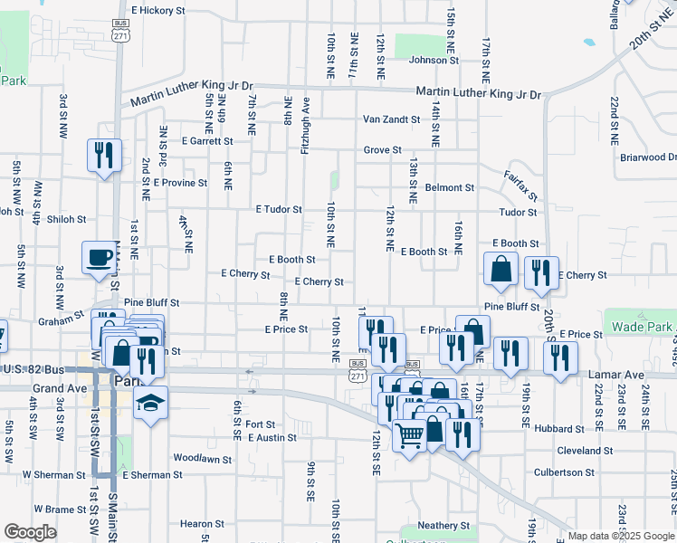 map of restaurants, bars, coffee shops, grocery stores, and more near 478 10th Street Northeast in Paris