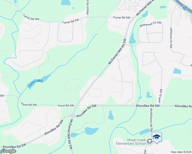 map of restaurants, bars, coffee shops, grocery stores, and more near 961 McDaniel Mill Road Southwest in Conyers