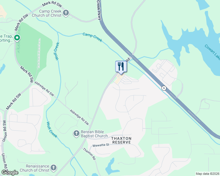 map of restaurants, bars, coffee shops, grocery stores, and more near 4967 Zoya Court in Atlanta