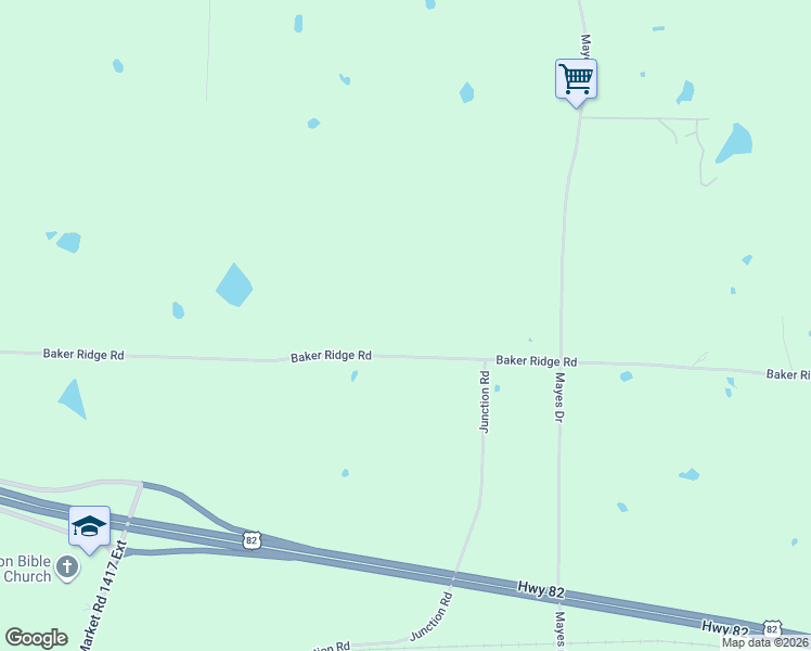 map of restaurants, bars, coffee shops, grocery stores, and more near 1865 Baker Ridge Road in Sherman