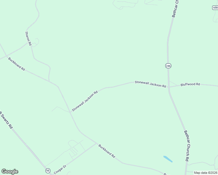 map of restaurants, bars, coffee shops, grocery stores, and more near 251 Stonewall Jackson Road in Wagener