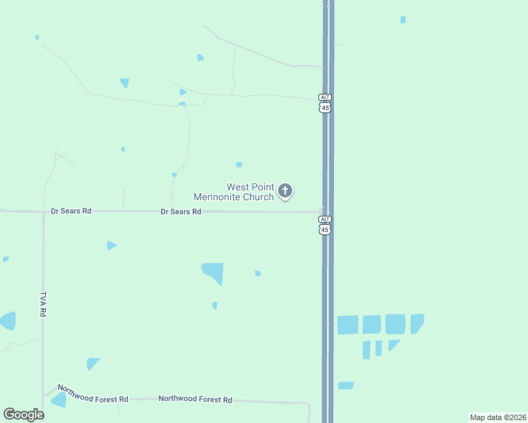 map of restaurants, bars, coffee shops, grocery stores, and more near 1272 Doctor Sears Road in West Point