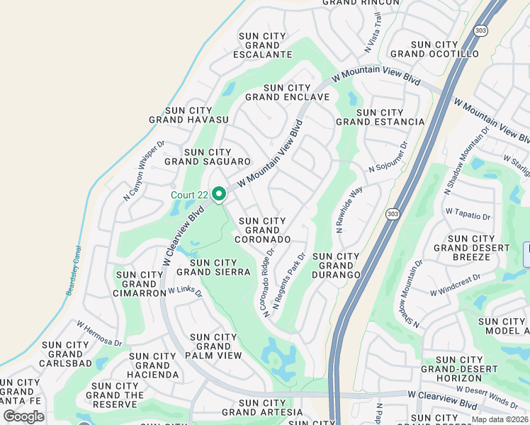 map of restaurants, bars, coffee shops, grocery stores, and more near 19972 North Portico Way in Surprise