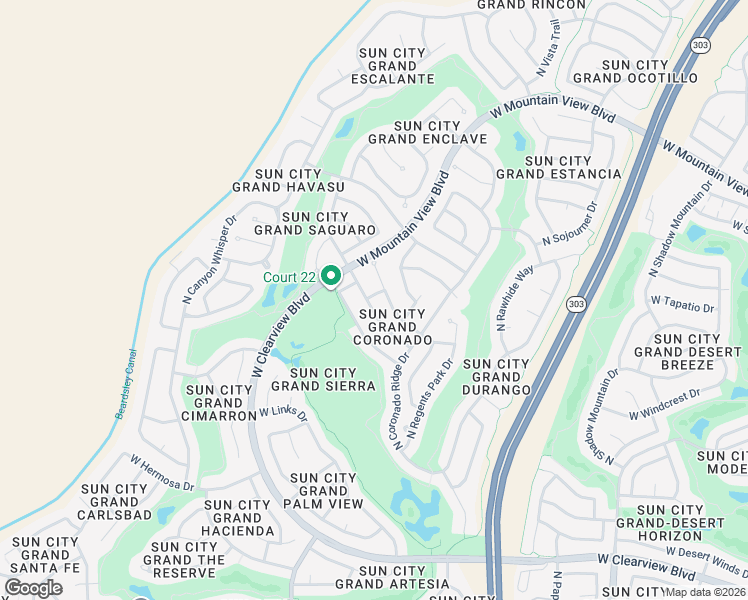 map of restaurants, bars, coffee shops, grocery stores, and more near 16956 West Eureka Springs Drive in Surprise