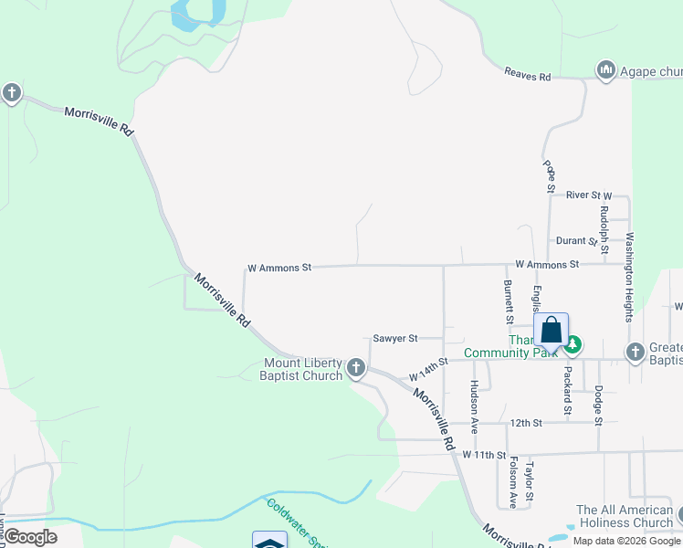 map of restaurants, bars, coffee shops, grocery stores, and more near 3620 West Ammons Street in Anniston