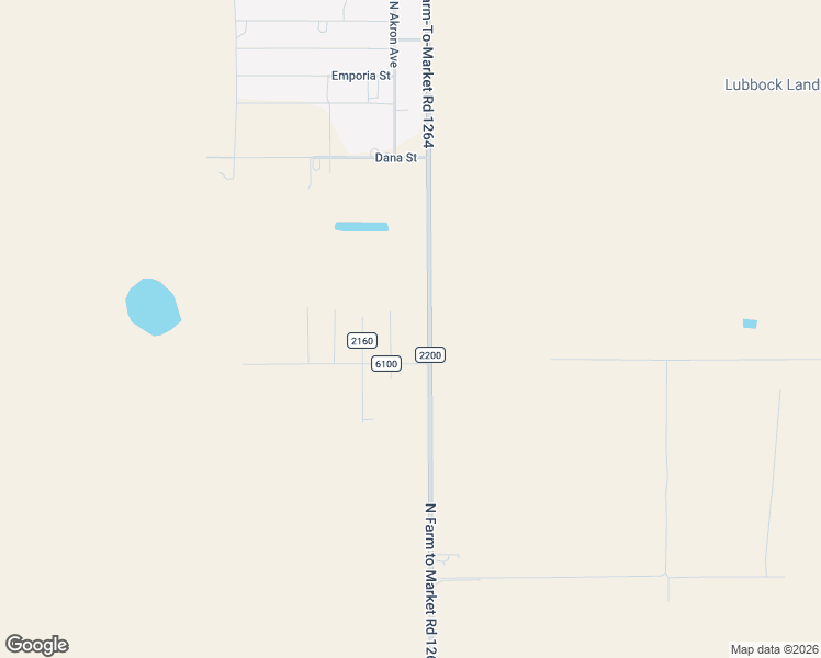 map of restaurants, bars, coffee shops, grocery stores, and more near 7101-7899 Farm-To-Market Road 1264 in Lubbock