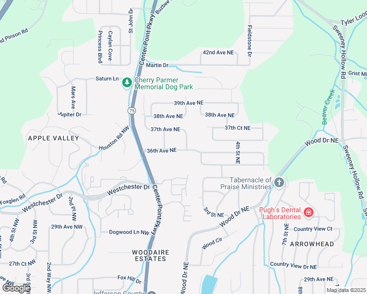 map of restaurants, bars, coffee shops, grocery stores, and more near 3605 2nd Street Northeast in Center Point