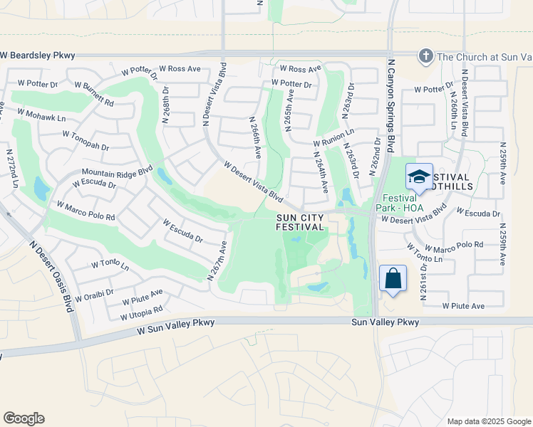 map of restaurants, bars, coffee shops, grocery stores, and more near 26577 West Desert Vista Boulevard in Buckeye