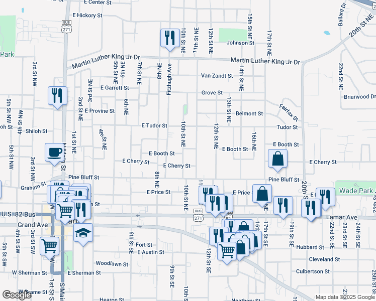 map of restaurants, bars, coffee shops, grocery stores, and more near 478 10th Street Northeast in Paris