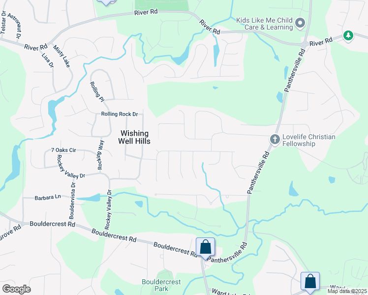 map of restaurants, bars, coffee shops, grocery stores, and more near 2492 Pendergrass Lane in Ellenwood