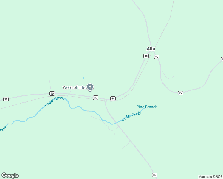 map of restaurants, bars, coffee shops, grocery stores, and more near 3733 County Road 30 in Berry