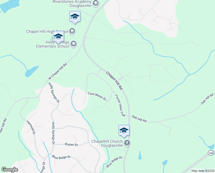 map of restaurants, bars, coffee shops, grocery stores, and more near 5133 Forest View Trail in Douglasville