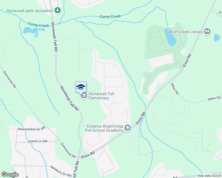 map of restaurants, bars, coffee shops, grocery stores, and more near 3368 Walnut Ridge in Atlanta