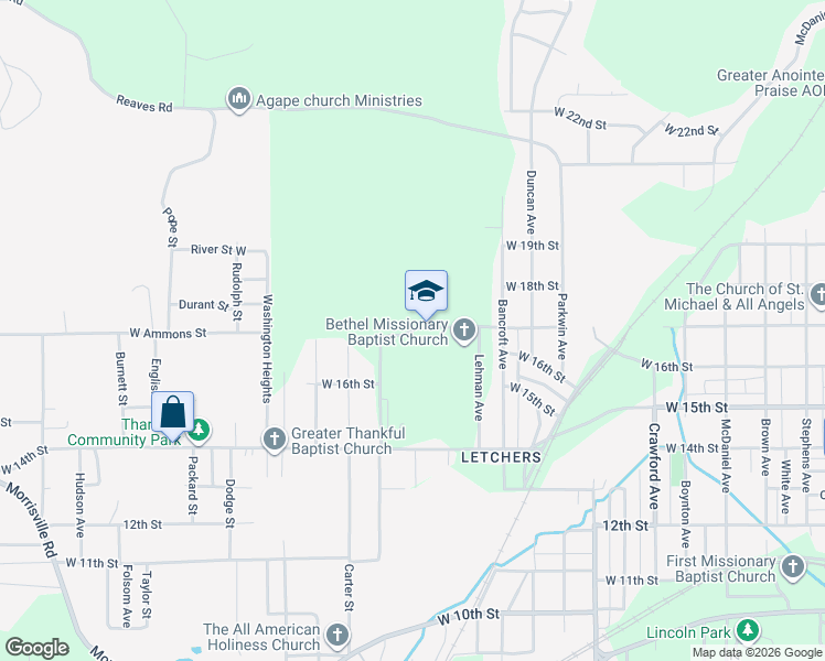 map of restaurants, bars, coffee shops, grocery stores, and more near 2101-2299 W 17th St in Anniston