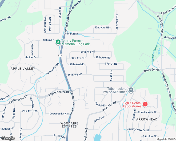 map of restaurants, bars, coffee shops, grocery stores, and more near 3605 2nd Street Northeast in Center Point
