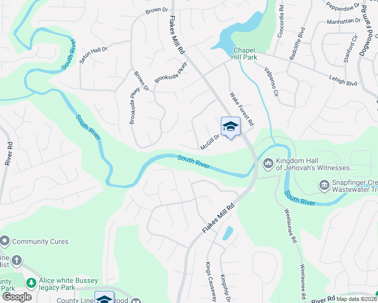 map of restaurants, bars, coffee shops, grocery stores, and more near 3937 McGill Drive in Decatur
