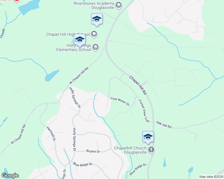 map of restaurants, bars, coffee shops, grocery stores, and more near 4989 Forest View Trail in Douglasville