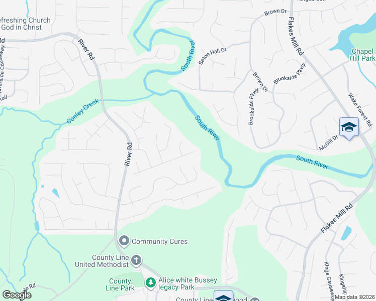 map of restaurants, bars, coffee shops, grocery stores, and more near 3665 Riverview Approach in Ellenwood