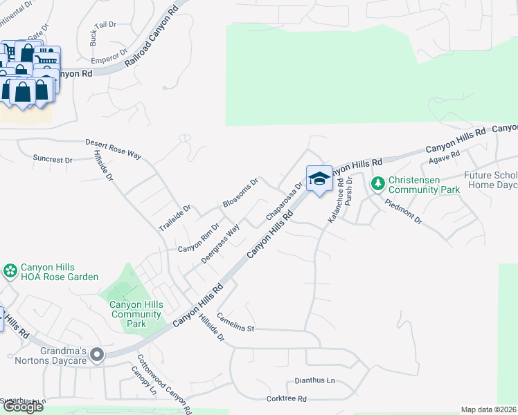 map of restaurants, bars, coffee shops, grocery stores, and more near 34305 Deergrass Way in Lake Elsinore