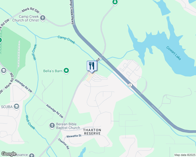 map of restaurants, bars, coffee shops, grocery stores, and more near 178 Munira Lane Southwest in Atlanta