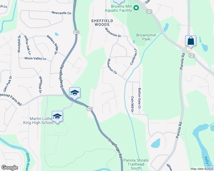 map of restaurants, bars, coffee shops, grocery stores, and more near 3925 Hodgdon Corners Drive in Lithonia