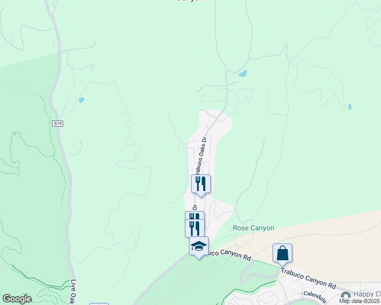 map of restaurants, bars, coffee shops, grocery stores, and more near 20361 Adkinson Lane in Trabuco Canyon