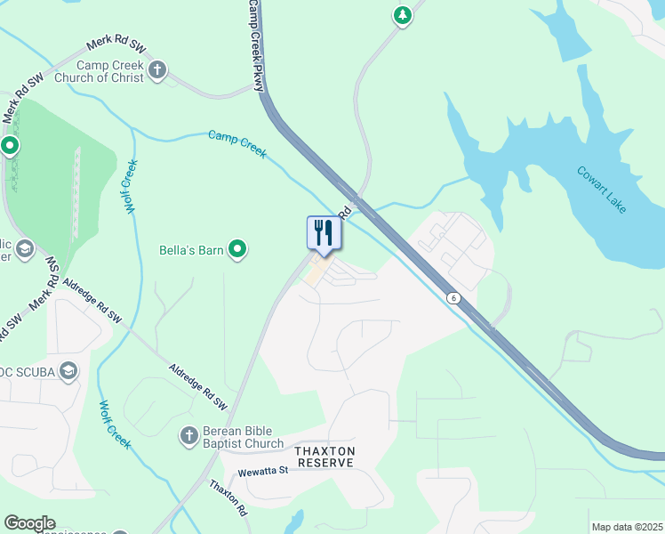 map of restaurants, bars, coffee shops, grocery stores, and more near 192 Mahnaz Drive in Atlanta