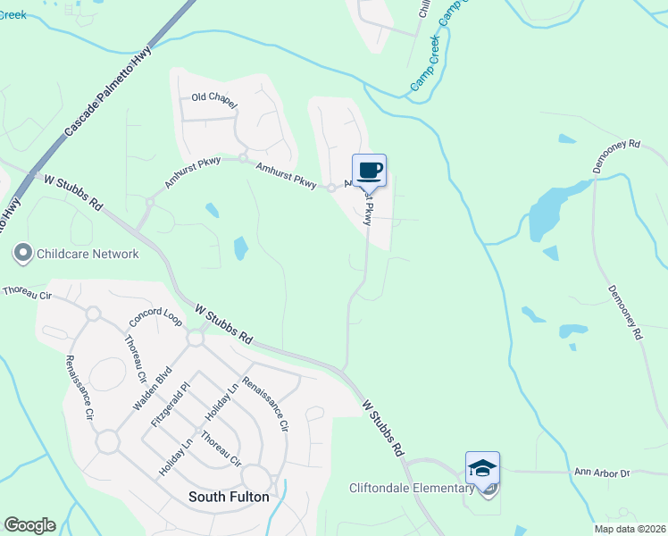 map of restaurants, bars, coffee shops, grocery stores, and more near 230 Redding Ridge in Atlanta