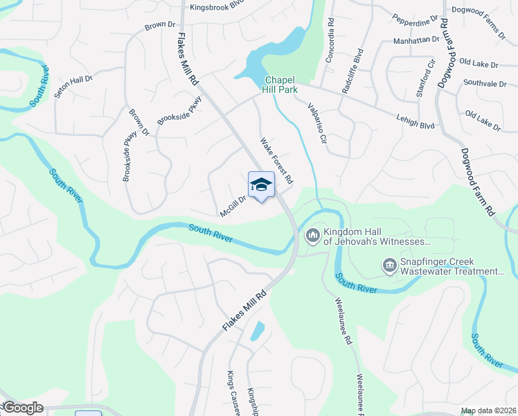 map of restaurants, bars, coffee shops, grocery stores, and more near 3896 McGill Lane in Decatur