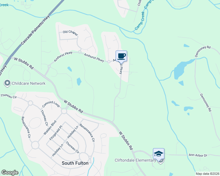map of restaurants, bars, coffee shops, grocery stores, and more near 230 Redding Ridge in Atlanta