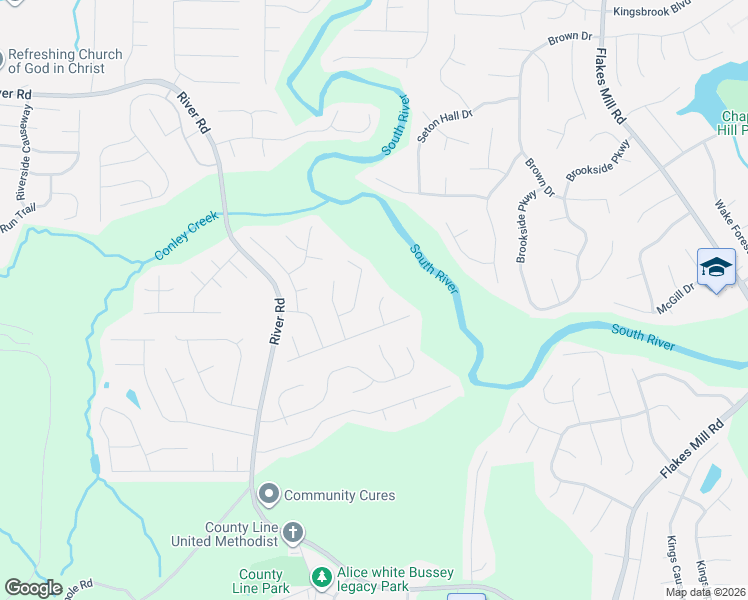 map of restaurants, bars, coffee shops, grocery stores, and more near 3661 River Heights in Ellenwood