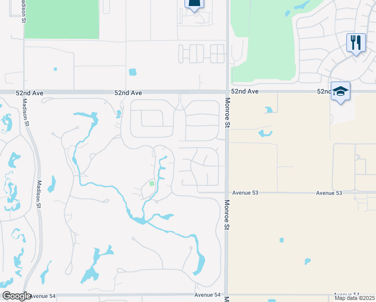map of restaurants, bars, coffee shops, grocery stores, and more near 81805 Contento Street in La Quinta