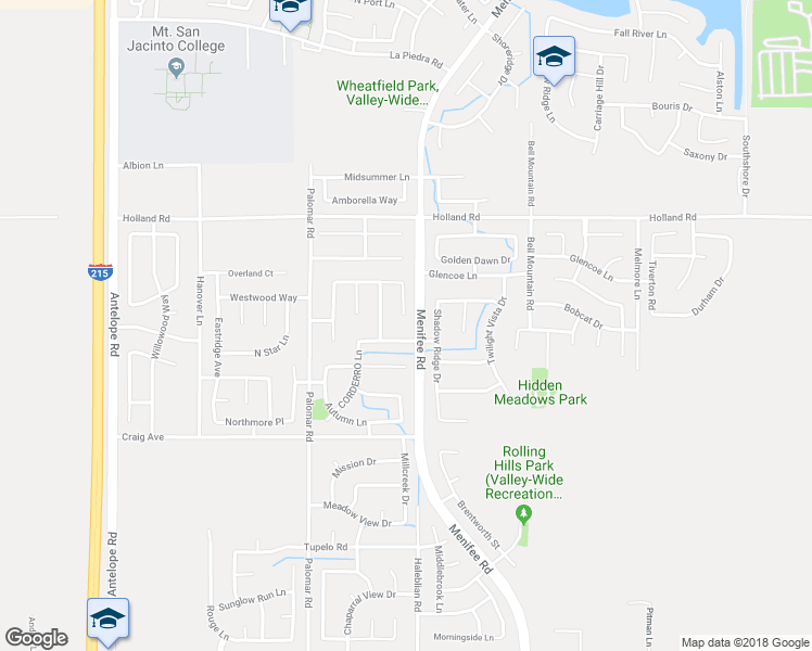 map of restaurants, bars, coffee shops, grocery stores, and more near 31284 Casera Court in Menifee