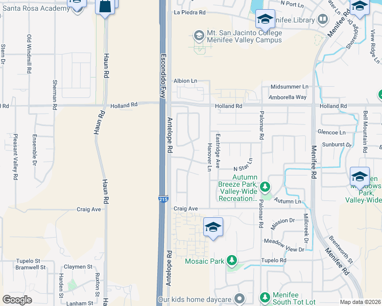map of restaurants, bars, coffee shops, grocery stores, and more near 31255 Willowood Way in Menifee