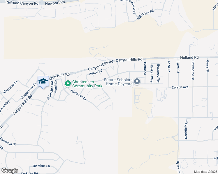 map of restaurants, bars, coffee shops, grocery stores, and more near 36475 Chervil Way in Lake Elsinore