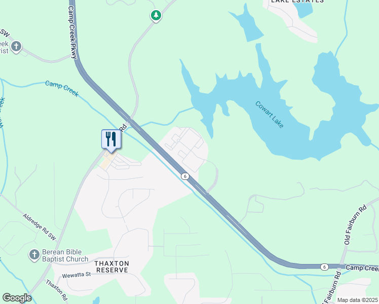 map of restaurants, bars, coffee shops, grocery stores, and more near 4725 Walton Crossing Southwest in Atlanta