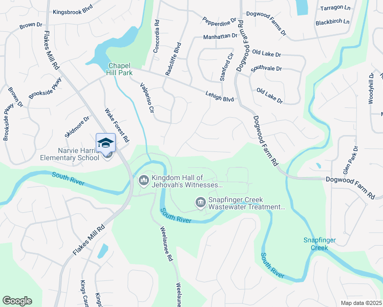 map of restaurants, bars, coffee shops, grocery stores, and more near 4190 Newcomb Road in Decatur