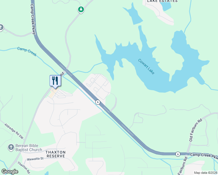 map of restaurants, bars, coffee shops, grocery stores, and more near 4725 Walton Crossing Southwest in Atlanta