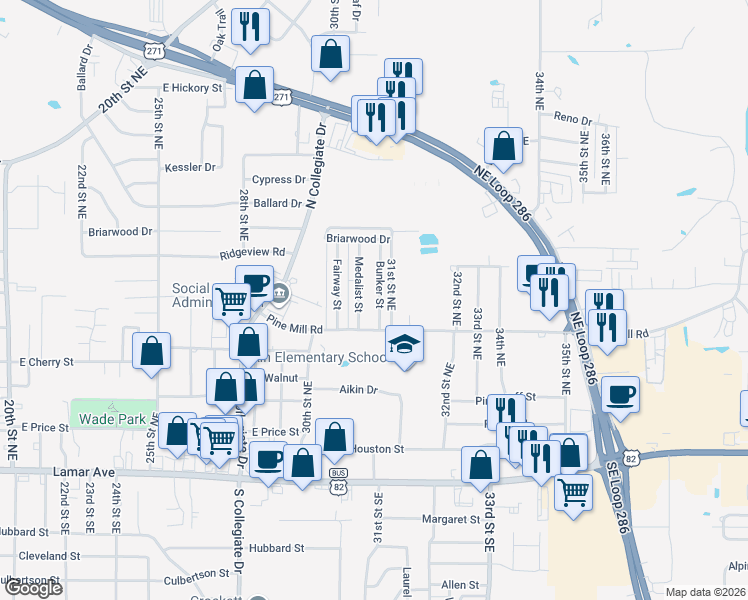 map of restaurants, bars, coffee shops, grocery stores, and more near 715 Bunker Street in Paris