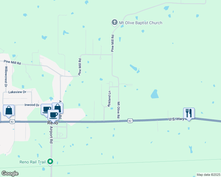 map of restaurants, bars, coffee shops, grocery stores, and more near 496 Kirkland Lane in Reno