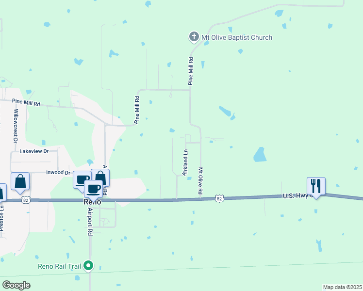 map of restaurants, bars, coffee shops, grocery stores, and more near 498 Kirkland Lane in Reno