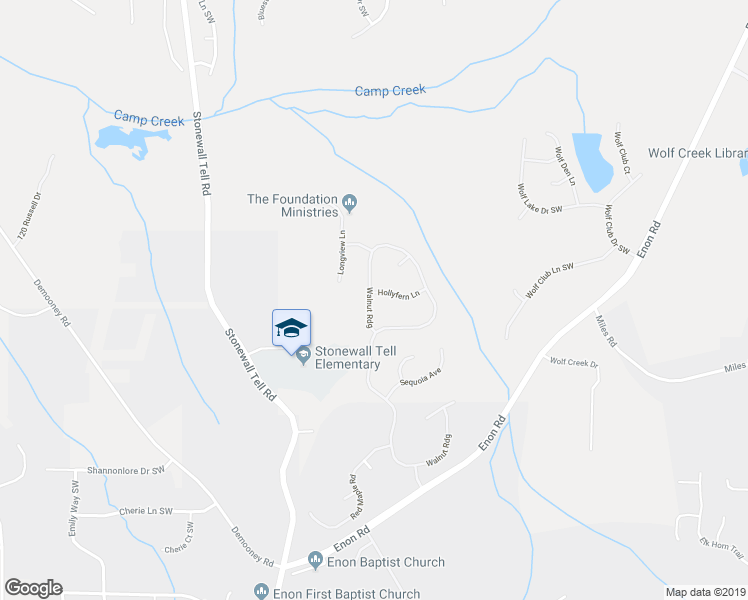 map of restaurants, bars, coffee shops, grocery stores, and more near 3212 Walnut Ridge in Atlanta