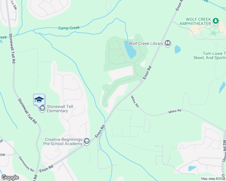 map of restaurants, bars, coffee shops, grocery stores, and more near 3284 Wolf Club Lane Southwest in Atlanta