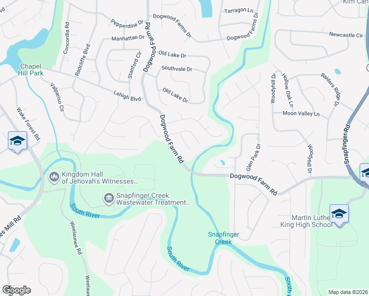 map of restaurants, bars, coffee shops, grocery stores, and more near 3885 Lehigh Laural Court in Decatur