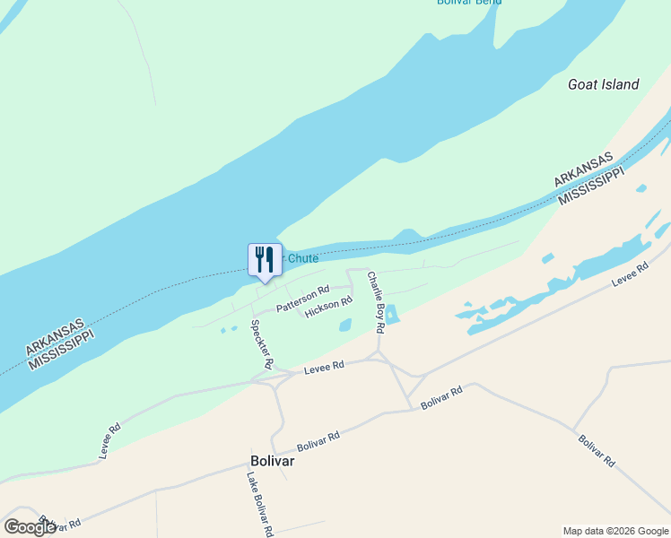 map of restaurants, bars, coffee shops, grocery stores, and more near 70 Charlie Boy Road in Benoit