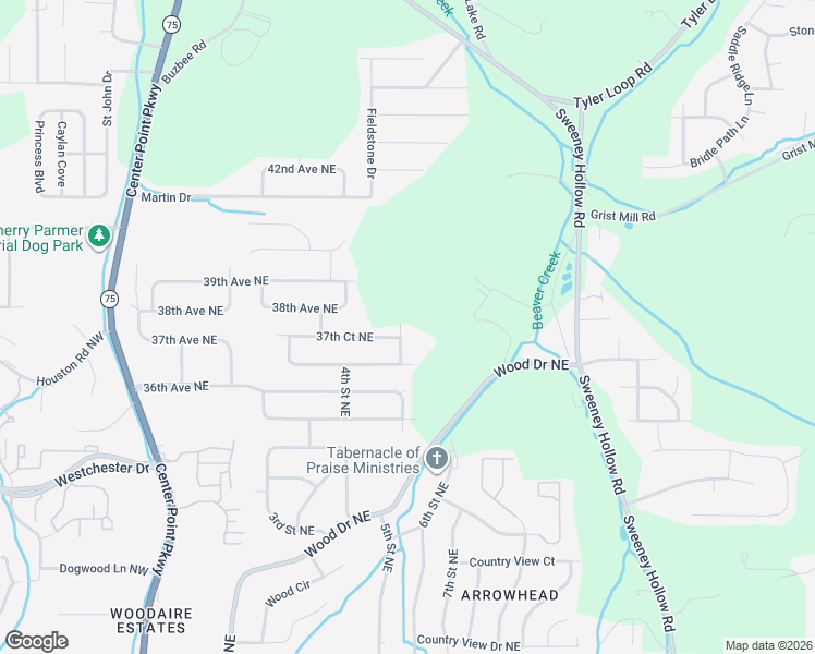 map of restaurants, bars, coffee shops, grocery stores, and more near 3713 5th Street Northeast in Center Point